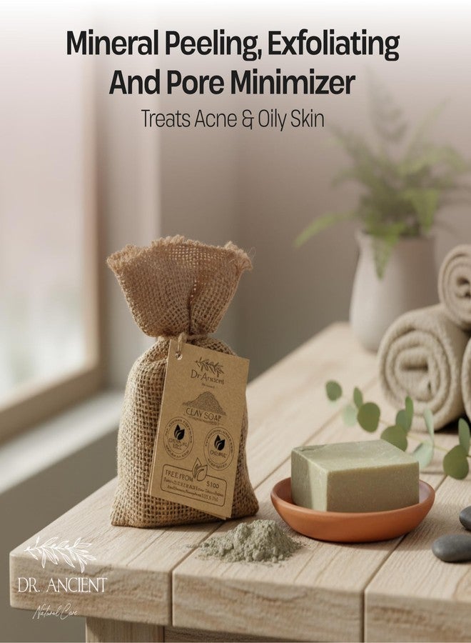 Dr.Ancient Clay Soap Bar, Organic Soap Bars Handcrafted the Traditional Way, Natural Chemical-Free, Vegan, Used for Face Wash, Body Wash, Hand Cleansing and Skin Care, Gentle Exfoliating Cleanser - Image 3